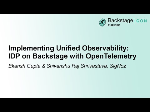 Backstage with OpenTelemetry